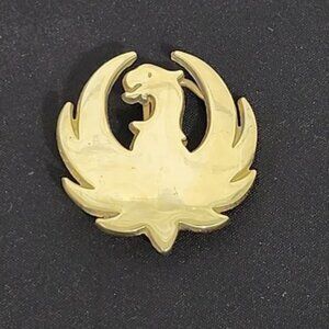 Vintage 1970s Ruger Firearms Gun Manufacturer Solid Brass Belt Buckle
